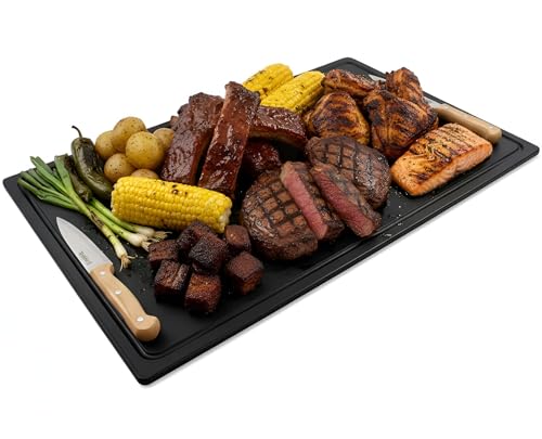 Extra Large 30x18 Black Cutting Board with Groove for Meat, Carving and BBQ - color: Black, size: 30"L x 18"W