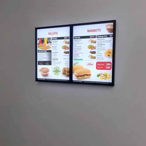 Ultra Slim LED Menu Board – 50x70cm | Backlit Sign for Restaurants