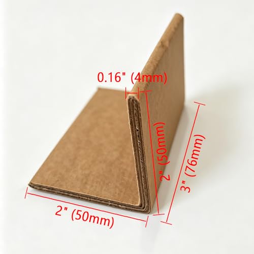 2x2x3 Inch Cardboard Corner Protectors, Pack of 50 box corner protectors