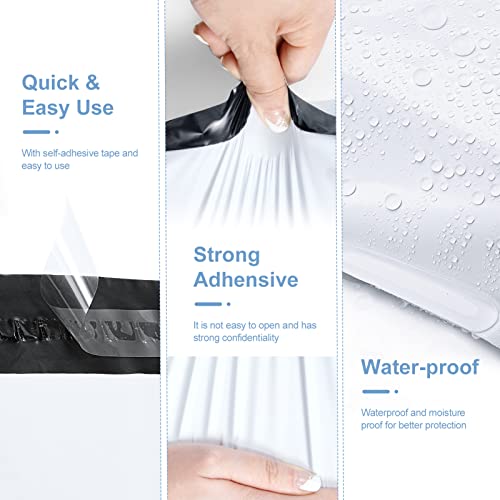 Metronic Poly Mailers 7.5x10.5 200 Pack, Durable Shipping Bags for Clothes - color: White, size: 7.5x10.5 200PC