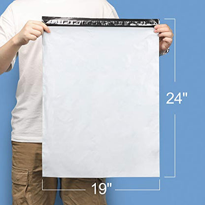 Metronic Large Poly Mailers 19x24 50 Pack, White Self Seal Shipping Bags - color: White, size: 19x24 50PC