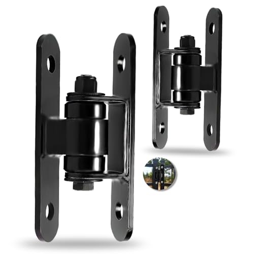 2 Pack Heavy Duty Outdoor Gate Hinges with Sealed Bearings, Bolt On Design for Large Heavy Driveway Gates Adjustable Yoke Pivot for Perfect Fit Supports Up to 1100 Lbs (Type C)