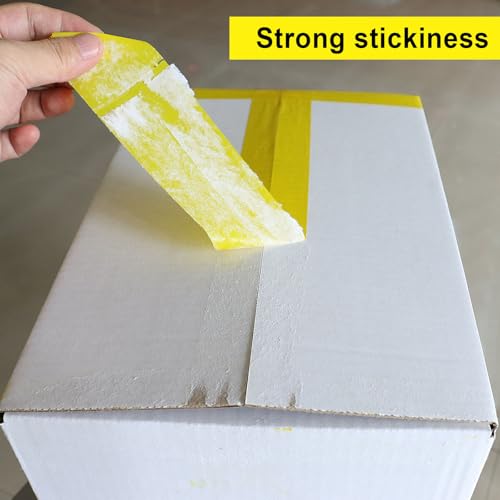 BOMEI PACK Yellow Packing Tape, 6 Rolls of Heavy Duty Packaging Tape for Shipping Packaging Moving Sealing, 2.5mil Thick, 1.88 inches Wide, 60 Yards Per Roll, 360 Total Yards - color: yellow