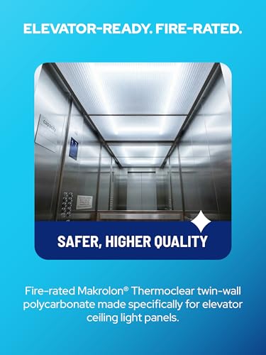 KASTLITE Thermoclear Fire Rated Elevator Lens, 23.75" x 23.75", 2-Pack - size: 23.75" x 23.75"