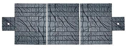 Mytee Products 16' x 20' Black Steel Tarp for Heavy Duty Truck Cargo - 18 Oz Vinly Flatbed Tarps with 4' Drop - Waterproof Tarp for Trailers to Protect Cargo from Wind, Rain, Snow and Sun - size: 16' x 20' (4' Drop)