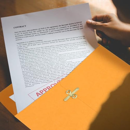 Teling 50 Pcs Manilla Clasp Envelopes Kraft Closure - color: Yellow, size: 7*10