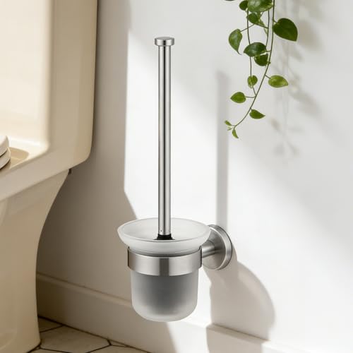 Dailyart Toilet Brush and Holder Set No Drilling Wall Mounting, 2 Pack