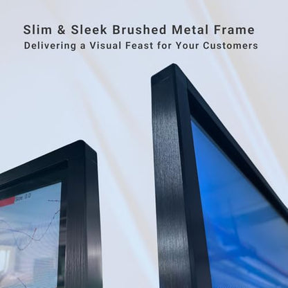 49'' Digital Signage Display Smart Android LCD Sign Kiosk Electronic Menu Board Advertising Display Screen Monitor HDMI WiFi USB 4K Media Video Player (Touchscreen,Black) - color: Black, size: 49-Inch, style: Touch Screen