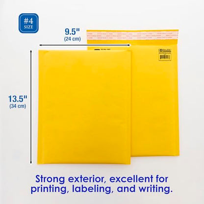 BAZIC Products #4 Self-Seal Bubble Mailer, 9.5 x 13.5 In - color: #4 (9.5" x 10.5"), size: 1-Pack