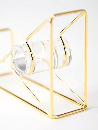 U Brands Desktop Tape Dispenser, Wire Metal, Gold - 898U06-48 - color: Gold
