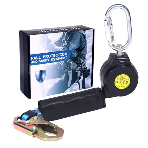 6FT Self Retracting Lifeline Fall Protection Retractable Lanyard, Fall Arrest Safety Yoyo for Construction Industrial - OSHA/ANSI Compliant (Small Hook) - color: Small Hook, size: 6FT