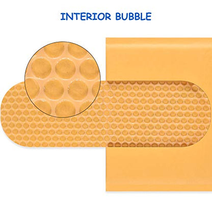 Pacific Mailer Bubble Mailer #0 Kraft Bubble Mailers Strong Adhesion Padded Envelopes Packaging for Small Business [7.25x9 (Usable Size 6.5"x9"), Self Seal, Pack of 50]