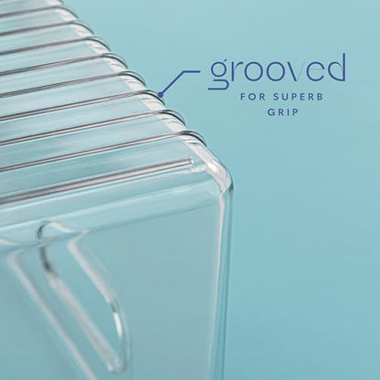Plastic Food Storage 2 Pack Clear Container Bin with Handles for Organizing Kitchen, Pantry, Refrigerator, Freezer, Pantry, Cabinet, Closet, Bathroom. 16”x6”x5” - size: 16x6x5