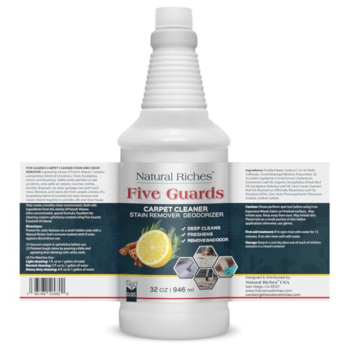 Natural Riches Upholstery Carpet Cleaner Shampoo 32 Fl Oz Machine Formula