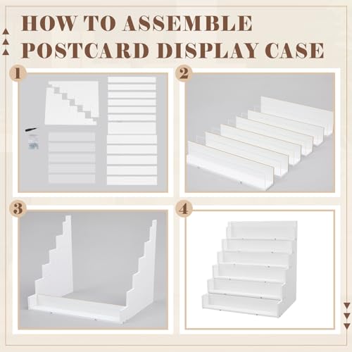 Yuntau 6 Tier Greeting Card Display Stand, White - color: White, size: 6 Tier