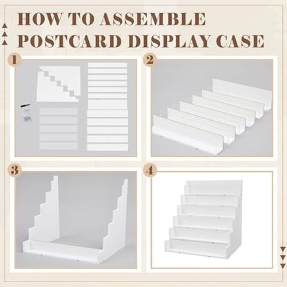 Yuntau 6 Tier Greeting Card Display Stand, White - color: White, size: 6 Tier