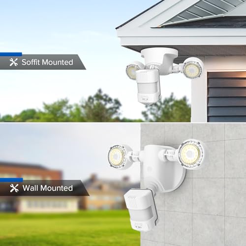SANSI 15W 2000LM Motion Sensor Outdoor Lights, IP65 5000K (White) - size: 2000LM