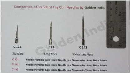 Arrow Standard 9S Tag Guns +6 Extra Needle +2000 White Barbs (Fasteners) Combo 15, 25, 50, 75mm (500 Each) + 300 Loop Pins Price Label Clothing Tagging Attacher with High Quality Steel Needle
