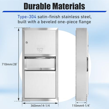 LEIFIDE Surface-Mounted Paper Towel Dispenser, 28 x 14 x 4.13 Inch - size: 28 x 14 x 4.13 Inch, style: Surface-mounted