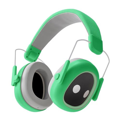 Ear protection for kids, 30dB SNR, 5.5 oz, Lightweight Adjustable - color: Green