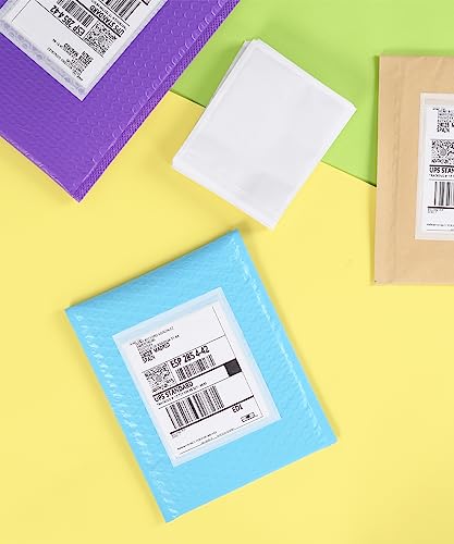 100 PCS 4.5"x 5.5" Clear Self-Adhesive Packing List Envelopes - Shipping/Mailing Pouch Enclosed Bags for Packing Slips Invoice Label - style: 100 -Plain