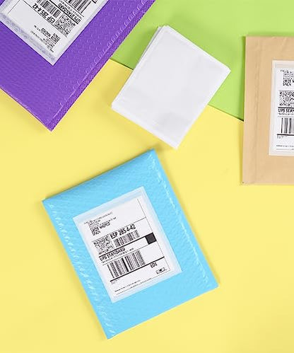 100 PCS 4.5"x 5.5" Clear Self-Adhesive Packing List Envelopes - Shipping/Mailing Pouch Enclosed Bags for Packing Slips Invoice Label - style: 100 -Plain