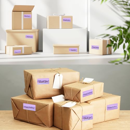Direct Thermal Label 2x1 Inch- Barcode Labels- Holographic Thermal Sticker Labels for Address, Shipping, Compatible with Rollo Label Printer & MUNBYN& Zebra (300 Sheets/Purple) - color: Holographic Purple, size: 2"x 1"