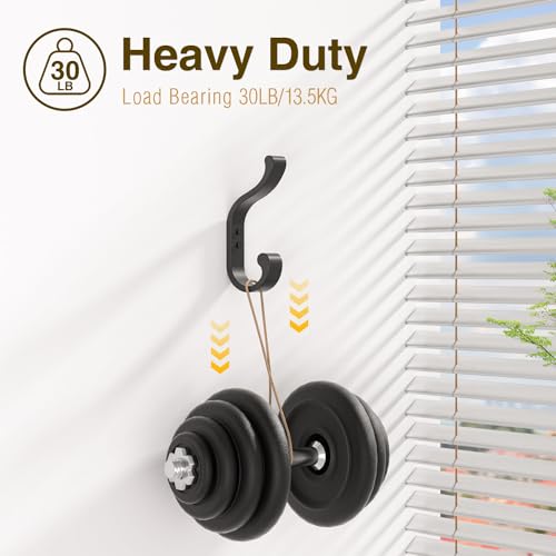 Coat Hooks Wall Mount,Heavy Duty Wall Hooks for Backpack,Towel,Black 4 Pack - color: Black, size: 4 Pack