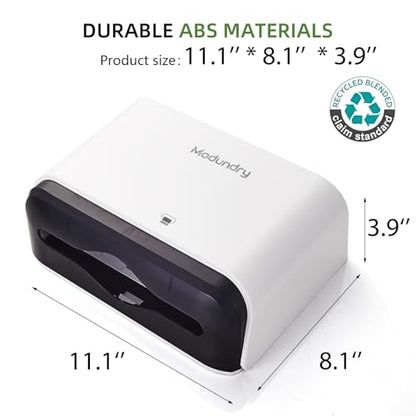 Multifold Wall Mount Paper Towel Dispenser for Bathroom,No-Drill, White - color: 5859-white, size: 210 Sheet