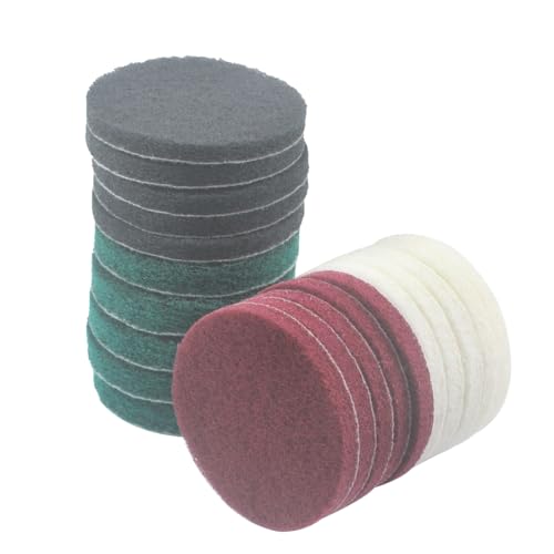 20 Pcs 5" Mixed Grit Drill Brush Scrubber Scouring Pads - style: Multicolor - Mixed Grit