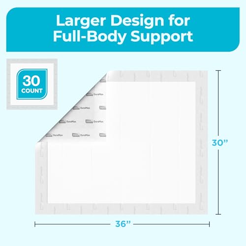 Inspire Extra Large Super Absorbent Disposable Bed Pads for Incontinence Ultra Thick and Absorbent Bed Pads Disposable Adult | Puppy Pads | Pee Pads for Adults (Duramax 30" x 36") - size: Duramax 30" x 36"