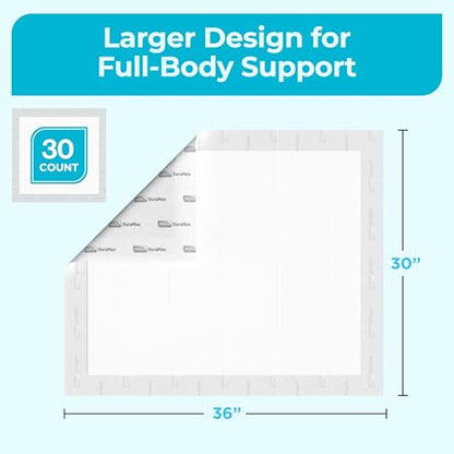 Inspire Extra Large Super Absorbent Disposable Bed Pads for Incontinence Ultra Thick and Absorbent Bed Pads Disposable Adult | Puppy Pads | Pee Pads for Adults (Duramax 30" x 36") - size: Duramax 30" x 36"