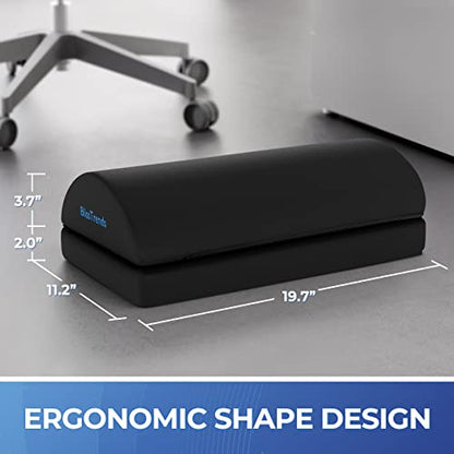 BlissTrends Foot Rest Under Desk, Foot Stool with 2 Adjustable Heights - color: Black, size: XX-Large