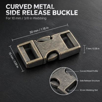 MY MIRONEY Metal Curved Buckle - color: Antique Bronze