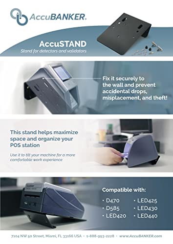 AccuBANKER D470 Quadscan Counterfeit Detector with AccuSTAND - style: Stand Bundle