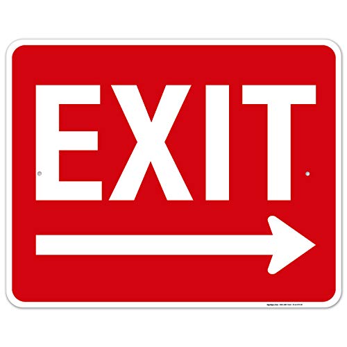 Exit Sign, with Right Arrow - size: 24x30