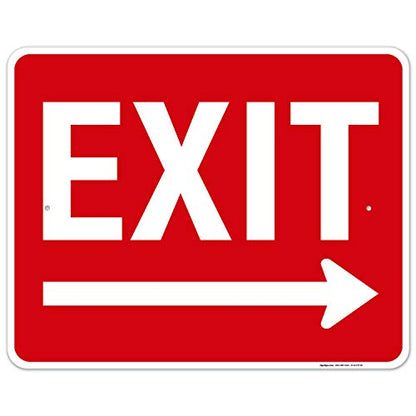 Exit Sign, with Right Arrow - size: 24x30