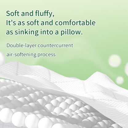 4-Ply Hanging Facial Tissues, 6 Pack (7,680 Sheets Total) - Ultra Soft, High-Capacity Soft Pack Tissues for Bathroom, Kitchen, and Car - Space-Saving Wall Mount Design - size: 1280 Count (Pack of 6)