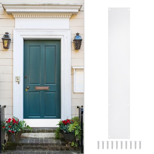 uxcell Door Kick Plate,6 x 34 Inches Kick Plate Door Plate,White-1 Pack - color: White, size: 6 x 34 Inch