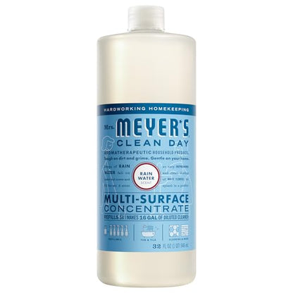 Mrs. MEYER'S CLEAN DAY Multi-Surface Cleaner Concentrate, Rain Water, 32 Fl Oz (Pack of 6) - size: 32 Fl Oz (Pack of 6)