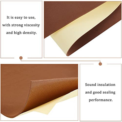 BENECREAT 78.7x12 inch Brown Self-Adhesive EVA Foam Roll, 3mm Thick Sticky Upholstery Foam Sheets for Scrapbooking Crafts, Cosplay Model, Cushion Furniture, Gap Filling, Packing - color: Brown, size: 3mm Thick