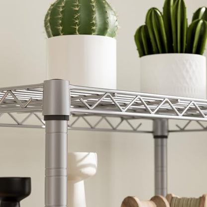Golpart 6Tier Adjustable Storage Shelves Metal Wire Shelving Standing Shelf - color: Grey, size: 6-tier-12"Dx22"Wx69"H