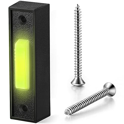 Lighted Doorbell Button, Garage Door Opener Switch with LED Light, 41A4166 Wall Mounted Push to Exit Ringer Button(Black,1 Piece) - color: Black