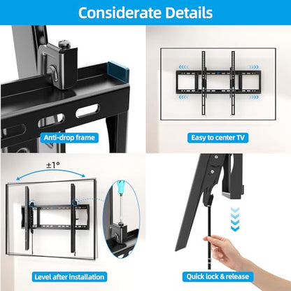 HOME VISION Heavy Duty Tilt TV Wall Mount for 48-120 Inch Flat Screen - size: 9801/ 48-120"