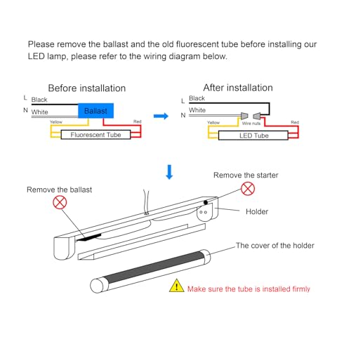 LightingWill LED T8 Light Tube 3FT, Warm White 3000K-3500K, Dual-End Powered Ballast Bypass, 2000 Lumens 15W (32W Fluorescent Equivalent), Frosted Cover, AC85-265V Lighting Tube Fixtures, 4 Pack - color: Warm White, size: 3FT-4 Pack