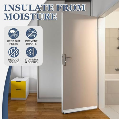 Hicarer 2 Pcs 2" x 36" Door Sweep with Rain Drip, Sliver - color: Sliver, size: 0.5625" W X 2" H X 36" L