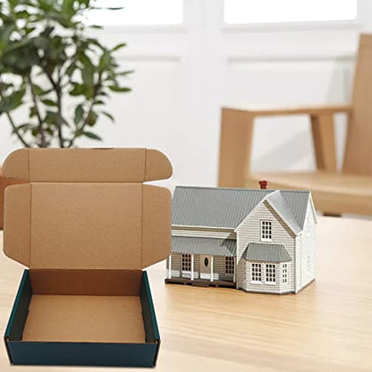 Green Recyclable Cardboard Small Gift Mailer Boxes for Shipping Packaging Craft Gifts Giving Products (25 Pack, 7.2 x 5.2 x 2 Inch) - color: Green, size: 7.2 x 5.2 x 2 Inch
