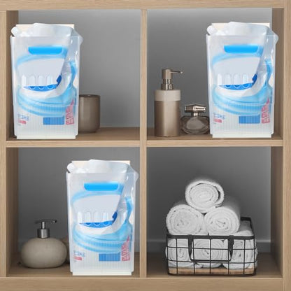 Qunclay 6 Plastic Freezer Organizer Bins with Wheel Set Clear Tall Narrow Kitchen Pantry Organizer Snack Storage Containers for Office Refrigerator(10 x 13.3 x 6.7inches) - size: 10 x 13.3 x 6.7 inches
