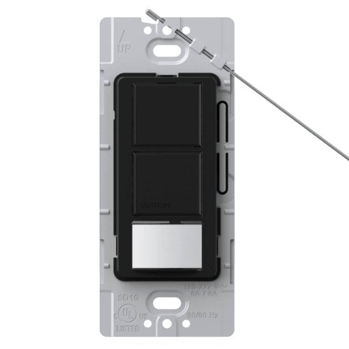 Lutron Lutron MS-OPS6-DDV-BL Maestro 6 Amp Single Pole Dual Circuit Occupancy Sensing Switch, Black - color: Black