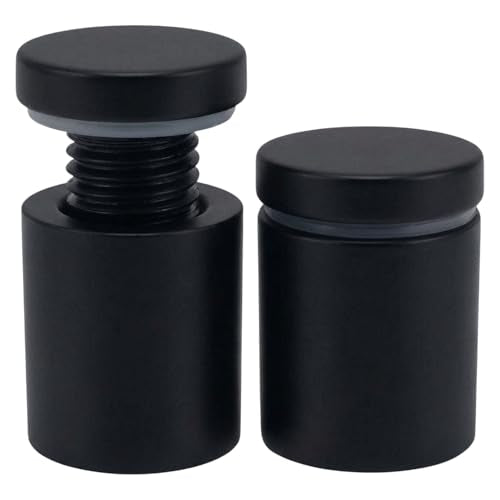 Lantee 12pcs Black Sign Standoff Screws, Stainless Steel Wall Mount Standoff Holders, Heavy Duty for 1/2" Thick Acrylic/Glass 3/4" x 1"(19x25mm) - color: Black, size: 3/4" x 1" / 19 x 25mm